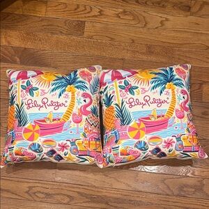 Lilly inspired Colorful Tropical Print Pillows